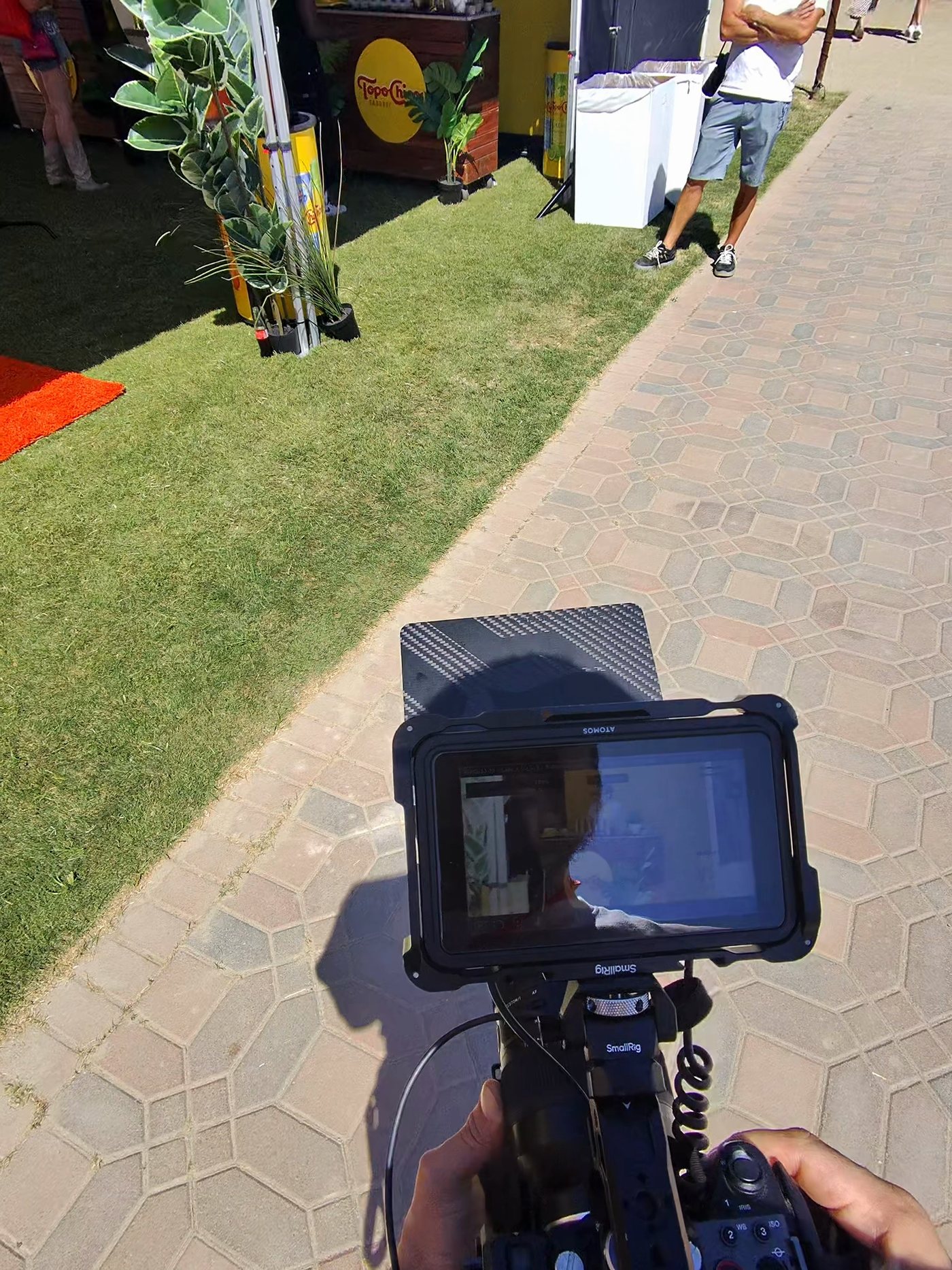 KON Media camera rig at a Coachella Valley brand activation